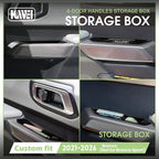 HGWEI Door Handle Storage Organizer Compatible with Ford Bronco 2021-2026 Interior Accessories, 4 Doors Side Handle Front And Rear Inserts Pocket Tray, Black (Not for 2 Door & Bronco Sport)