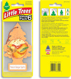 Car Air Freshener | Hanging Tree Provides Long Lasting Scent for Auto and Home | 24 Air Fresheners |Peach Ginger Spritz