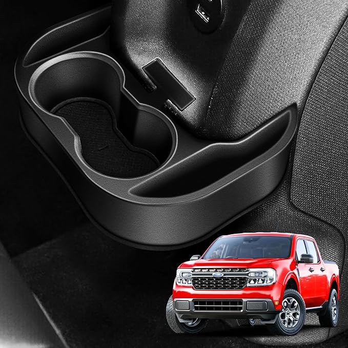 Rear Cup Holder for Ford Maverick 2025 2024 2023 2022,Upgraded Rear Dual Drink Holder Storage Organizer for Maverick Interior Accessories,Removable Back Seat Insert Expander Water Bottle Holder