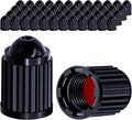 50PCS Plastic TPMS Tire Valve Stem Caps, with O Rubber Ring, Airtight Seal Heavy Duty Dustproof Tire Valve Stem Covers for Cars, SUV, Trucks, Bikes, Motorcycles, Bicycles(Black)