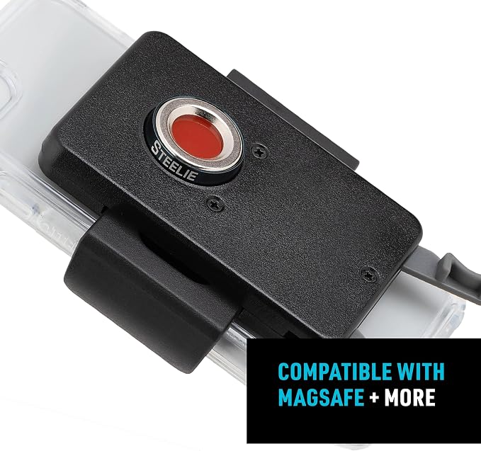 Steelie Squeeze Dash Kit - Magnetic Cell Phone Holder for Car Dashboard - Adjustable Phone Holder for Cars - Compatible with Apple MagSafe iPhones & Accessories