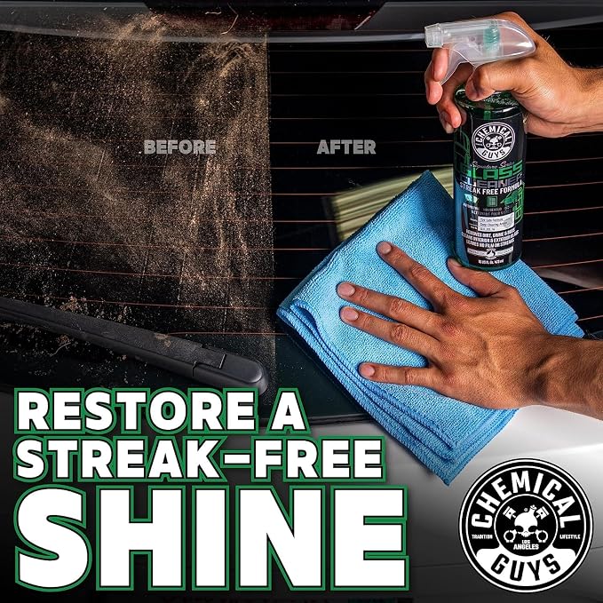 CLD_202 Signature Series Glass Cleaner (Works on Glass, Windows, Mirrors, Navigation Screens & More; Car, Truck, SUV and Home Use), Ammonia Free & Safe on Tinted Windows, 128 fl oz