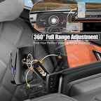 Car Phone Mount for 2023-2026 Mercedes Benz GLC / 2022-2026 C-Class, Smart Auto-Clamping on 12.3" Instrument Cluster Screen, 15W Wireless Fast Charging, 360° Adjustable, Without Blocking Airflow