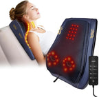 Back Massager with Heat, Shiatsu Chair Cushion for Lower Back | Upper & Lower Back 2-Level Heat, 16 Nodes Bidirectional Deep Kneading, Removable Washable Cover, Universal Fit for Mom, Dad