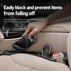 Car Seat Gap Filler Set of 2, Multifunctional Seat Side Gap Seam Filler Organizer with Phone Holder, Universal Fit Fill The Gap Between Seat & Console for Car, SUV, Truck