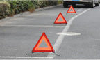 Reflective Warning Triangle for Vehicles, Emergency Warning Triangle Roadside Safety Triangle Kits, Day and Night Visibility for Car Breakdowns, Accidents, Fog Rain, 3-Pack