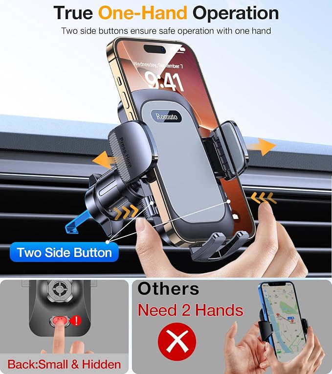 Phone Holders for Your Car Phone Holder Mount【Super Suction】Cell Phone Holder for Car Accessories for Women Men【360° Adjustable】Suction Phone Mount for Car, Shower, Mirror, Window for iPhone Samsung