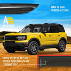 Extra Durable Window Deflectors Tape-On Window Visors Rain Guards Fit for Ford Bronco Sport 2021-2026, Sun Visors, Wind Vent for Shades, Exterior Car Accessories - 4pcs. AG0718