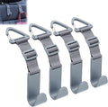 Headrest Hooks for Car Adjustable 4 Pack Vehicle Seat Back Organizer Storage Hanger Holder for Purse Bags Universal Fit with Clip Gray