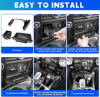 Console Organizer Tray Fits for 2014-2024 Toyota 4Runner Shifter Hanging Tray Dashboard Screen Drawer Armrest Storage Box Compatible with 4Runner Interior Accessories (Drawer+Shifter)