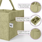 Mr. Pen- Baby Diaper Caddy Organizer, Olive Calm | Nursery Storage Bin and Car Organizer for Diapers and Baby Wipes