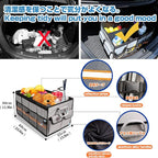 Trunk Organizer, LIBZAKI Cargo Organizer, Premium Multi Compartments Collapsible Portable Trunk Storage for auto, SUV, Truck, Minivan -Grey