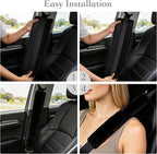 Soft Faux Fur Universal Fit Seatbelt Cover Car Truck SUV Airplane Seat Belt Shoulder Pad for Carmera Backpack Straps Neck Cushion Protector Extra Long 15.7in Black