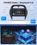 8Core 4+64G Car Stereo for Toyota RAV4 2003 2004 2005 Wireless Carplay Android Auto,9 inch 1280 * 720P IPS Touch Screen Radio, Android/GPS/WiFi/32EQ DSP Audio/Bluetooth/SWC/Backup Camera
