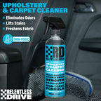 Car Carpet Cleaner & Car Upholstery Cleaner | Car seat cleaner for fabric interiors, floor mats, auto upholstery with Heavy duty brush, 16oz. Works as couch & sofa cleaner
