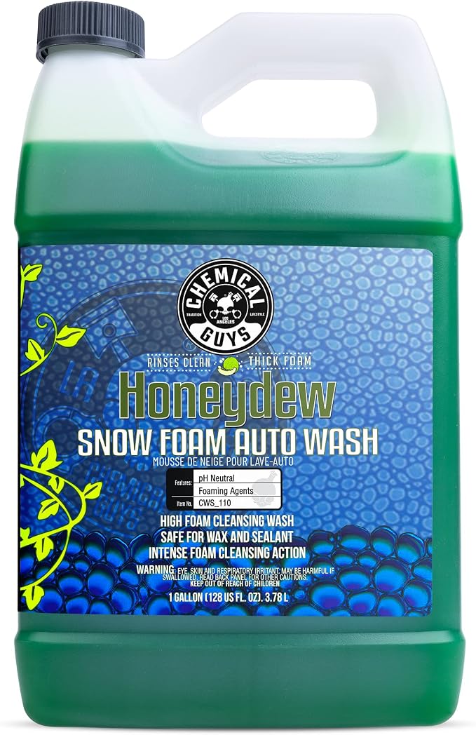 Car Wash Soap for Foam Cannon or Bucket, Honeydew Snow Foam Car Wash Soap for Trucks, Motorcycles, RVs & More, Super Suds, Honeydew Scent - 128 oz (1 Gallon)