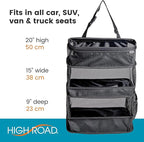 Car Storage Organizer – 3-Bin Hanging Organizer for SUV Trunk or Car Seat | Multipurpose Car Organizer Holds Driving Essentials, Kids Trip Needs or Emergency and Cleaning Supplies