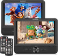 Car DVD Player Dual Screen, 7.5 Inch DVD Player for Car Play The Same or Two Different Movies with Headrest Straps, Support Last Memory, AV Out/in, USB/SD Card, All Regions