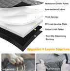 Back Seat Extender for Dogs, Hard Bottom Dog Car Seat Cover - Supports 400lbs, Rear Seat Pet Cover with Mesh Window, Waterproof Dog Hammock for Car SUV