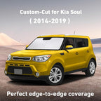 Windshield Sunshade Compatible for Kia Soul 2014-2017 2018 2019, Sun Visor for Front Windshield & Window Sun Shade Cover, UV Heat Blocker & Protector, Car Accessories