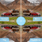 4-Camera Wireless RV Backup System, RV Backup 4 Camera Wireless with 7'' HD Monitor System for RV Truck Trailer Camper, 4-Split Screen, 984FT Signal Range, BSD Alert, IP69K Waterproof IR Night Vision