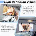 2 PCS Car Sun Visor Mirror, Cosmetic Makeup Mirrors with Straps, HD Car Interior Cosmetic Mirror, Car Accessories Universal Sun Visor Mirrors for Trucks, Cars, SUVs (Black)