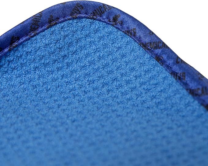 Waffle Weave Glass and Microfiber Towel Blue 24"x 16" (Pack of 2)