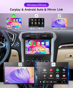 Android 15 Car Stereo Radio for Ford Fusion 2013-2019 for Ford Mondeo, 2G+64G Wireless Carplay Android Auto GPS Navigation WiFi 9 Inch Touch Screen Bluetooth FM/RDS +Backup Camera