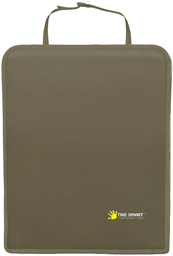 Luxury Clean-Edge Kick Mat - Seat Back Protector and Seat Cover with Invisible Strap and Stiff Edging (1 Mat)