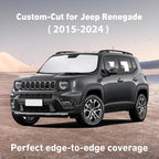 Windshield Sunshade Compatible for Jeep Renegade 2015-2022 2023 2024, Sun Visor for Front Windshield & Window Sun Shade Cover, UV Heat Blocker & Protector, Car Accessories