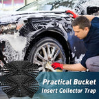 Car Wash Bucket Insert Grit Traps for Car Washing Detailing Kit Accessories Cleaning Tool Fits 12 Inch Diameter Bucket or 3-5 Gallon(Black,4 Pieces)