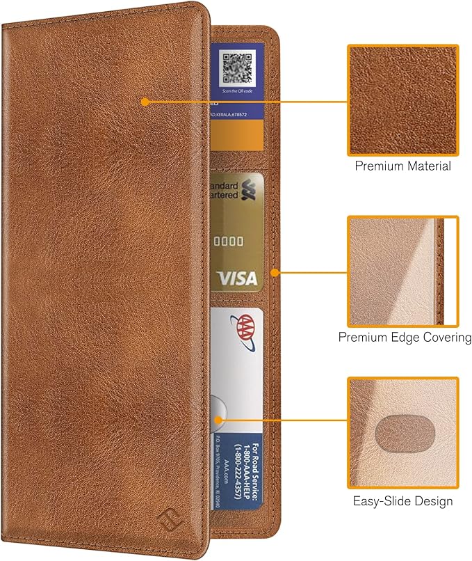 Car Registration and Insurance Card Holder, Vehicle Glove Box Card Organizer Wallet Automobile Accessories for License