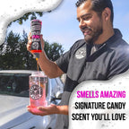 Mr. Pink Super Suds Car Wash Soap Plus Chenille Premium Microfiber Wash Mitt Bundle Kit, High Foaming Pink Shampoo And Scratch Free Wash Mitt For Cars Trucks SUVs Daily Drivers, 64 Fl Oz