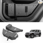 Metal Rear Door Pocket Storage Box with Cup Holder Compatible with Jeep Wrangler JL JLU 4XE(2018-2026) & Gladiator JT(2020-2026), Door Side Insert Organizer Box Interior Accessories - 2PCS