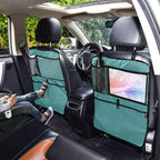 Dark Teal Car Seat Organizer for Kids Backseat Kick Mat with Adjustable Strap Backseat Protector for Car Vehicle SUV 1 Pcs