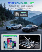 Wireless CarPlay Adapter for iPhone, 2026 Upgraded 2-in-1 Android Auto CarPlay Wireless Adapter, Convert Wired to Wireless, Fast & Stable, Plug & Play, Compatible with Factory Wired CarPlay Cars 2016+