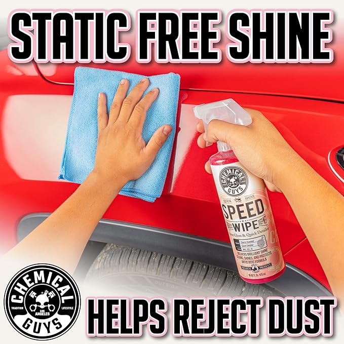 Speed Wipe Quick Detailer - High Gloss, Streak-Free Shine, Detail Spray for Cars, Trucks, Motorcycles, RVs, and More, Safe on Paint, Glass, Wheels, and Trim, Cherry Scent, 128 fl oz