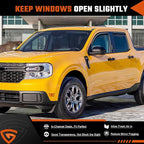 in-Channel Rain Guards Compatible with Ford Maverick 2022-2026 Durable Side Windows Wind Sun Deflectors 2022 2023 2024 2025 2026 Maverick Window Rain Guard Black 4 PCS