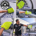 CWS_101_16W Car Wash Starter Bundle - Maxi-Suds II Foaming Car Wash Soap, 16 oz, Cherry Scent + Green Chenille Wash Mitt (2 Items) Works on Cars, Trucks, SUVs, RVs & More