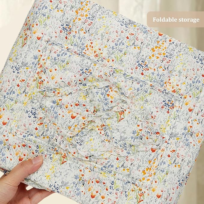 Floral Fabric Storage Basket Car Interior Storage Basket Underwear Sundries Laundry Baskets Supplies Home Organizer Bag (style 1)