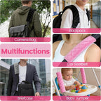Soft Auto Seat Belt Cover Seatbelt Shoulder Pad Cushions 2 PCS for a More Comfortable Driving Universal Fit for All Cars and Backpack Pink