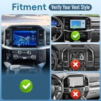 Car Vent Wireless Charger Magnetic Phone Mount Compatible with 2021-2026 Ford F-150, 2023-2026 Super Duty F250/F350/F450, Metal Phone Holder Cradles Bracket Stand for All Smartphones (No Socket Arm)