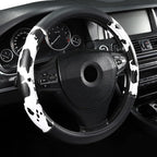 Cow Print Steering Wheel Cover, Universal 15 Inch Cute Steering Wheel Cover for Women, Breathable Anti-Slip Car Steering Wheel Protector, Fashion Auto Interior Accessories for Cars, SUVs & Trucks