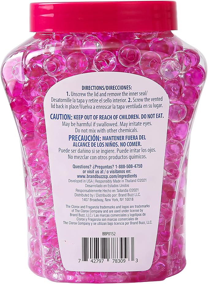 Fraganzia Crystal Beads Air Freshener, Long Lasting Room Deodorizer and Odor Eliminator Gel Beads to Freshen Home, Car, or Office, Spring Scent, 12 Fl Oz