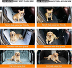 Premium Dog Car Cover for Back Seat, Waterproof Reversible Dog Hammock for Backseat Non-slip Pet Cover for Dogs with Mesh Window, Anti Scratch Seat Protector Universal Fit for Cars SUVs Trucks