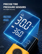 L7S Tire Inflator Portable Air Compressor Cordless with Digital Pressure Gauge, 150 PSI LED Light Bike Air Pump with Fast Inflation & Auto Shut-Off for Car Tires,Motorcycles,Bikes,Balls,Yellow