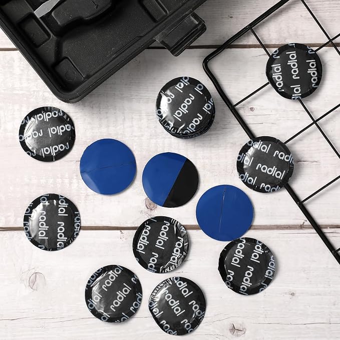 120 Pcs Heavy Duty Tire Patches Radial Patch Round Fast Repair Cold Tyre Puncture Repair Kit for Car Truck Motorcycle Automobile Bike Inner Tire (45 mm)