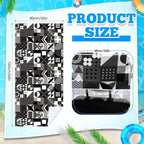 Car Seat Towel Covers with Storage Bag, 63 x 32 Inch Universal Non Slip Waterproof Sweat Protector for Car Truck, Gym Swimming Running, Machine Washable(2 Pack,Black White Abstract)