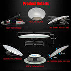 2" Round Blind Spot Mirrors, Adjustabe HD Glass Convex Wide Angle Rear View Car SUV Universal Fit Stick-On Lens, Pack of 4