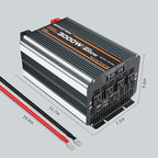 3000w Power Inverter DC 12V to AC 110V/120V Converter with 6000w Peak.Comes with LCD Display, Wireless Controller,4AC outlets 1USB.RV Inverter,Suitable for Camping,and Off-Grid Solar Inverter Systems